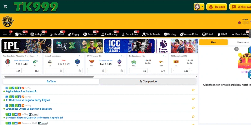 Cricket Betting at TK999